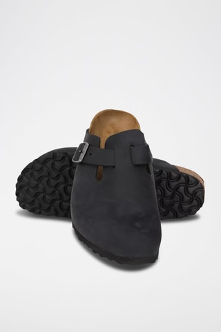Sabots en cuir Boston Leoi Noir