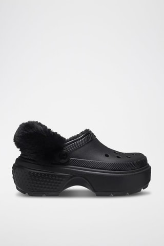 Sabots fourrés plateformes Stomp Lined Clog - Noir
