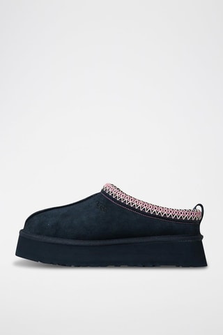 Sabots fourrés plateformes de randonnée en nubuck Tazz II - Bleu marine