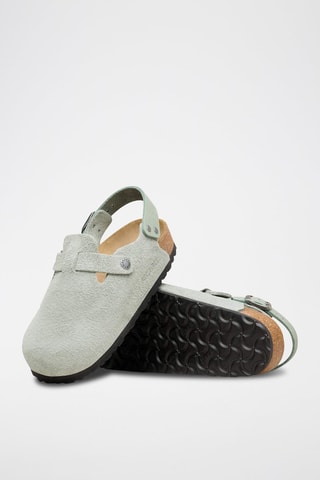Sabots en nubuck - Gris clair