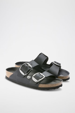 Mules en cuir Arizona Big Buckle - Noir - Birkenstock