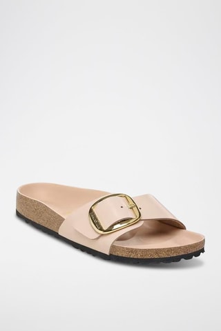 Mules vernies en cuir - Beige