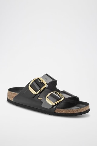 Mules vernies en cuir - Noir