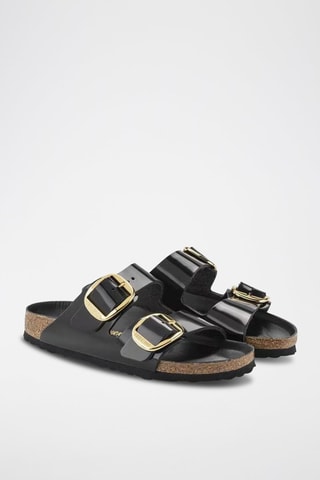 Mules vernies en cuir - Noir