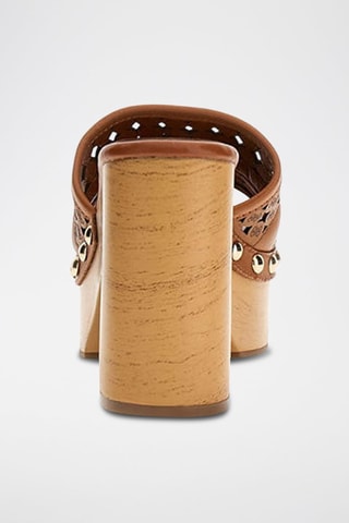 Mules à talons en cuir Quill2 - Marron