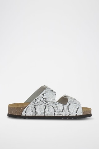 Mules Noelle Gris et argenté