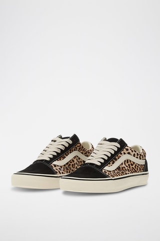 Baskets en nubuck Old Skool - Noir et camel - Vans