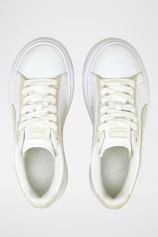 Sneakers en cuir Suede Mayu Mix-Blanc et beige