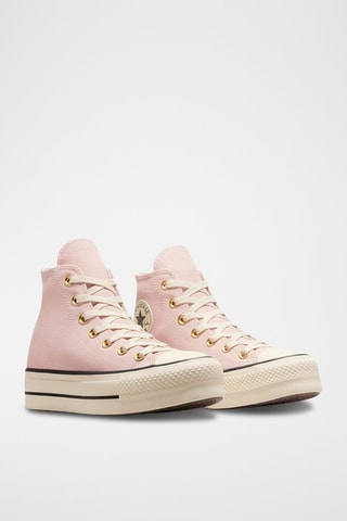 Chaussures de randonnée montantes plateformes All Star Lift - Rose poudré