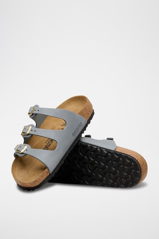 Mules en cuir Florida - Gris