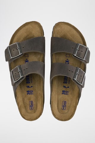 Mules en cuir Arizona - Gris