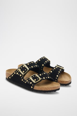 Mules en cuir Arizona- Noir