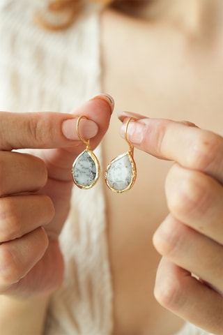 Boucles d'oreilles - Dendrite opale
