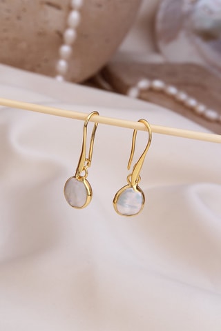 Boucles d’oreilles - Doré et blanc