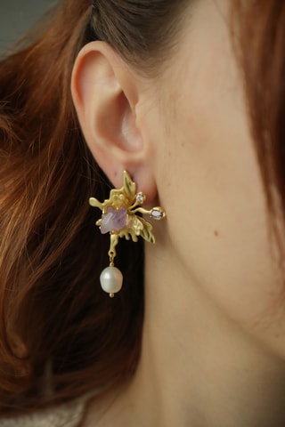 Boucles d'oreilles - Améthystes