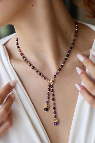 Collier - Améthystes et zircons