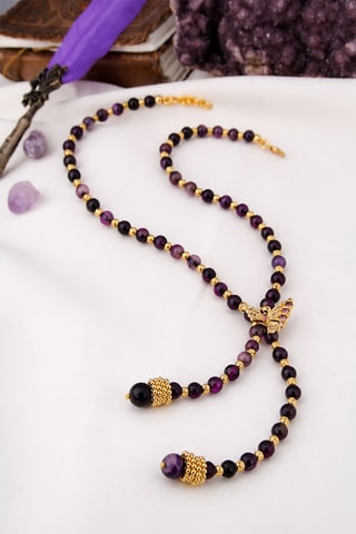 Collier - Améthystes et zircons