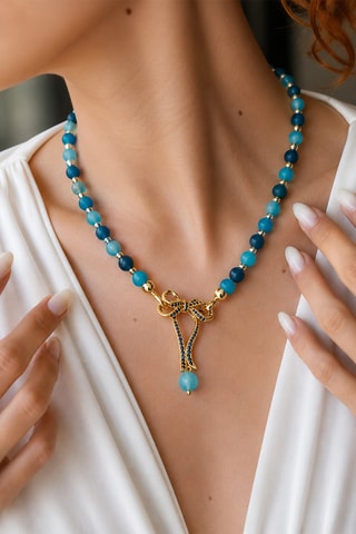 Collier - Opales et zircons