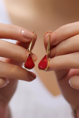 Boucles d'oreilles Corail