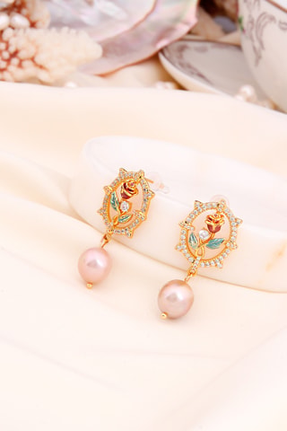 Boucles d'oreilles - Perles de culture et zircons