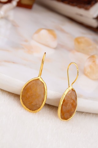 Boucles d'oreilles - Citrines