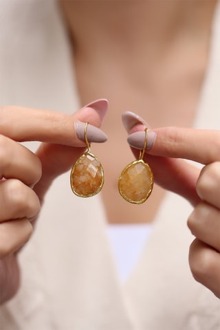 Boucles d'oreilles - Citrines