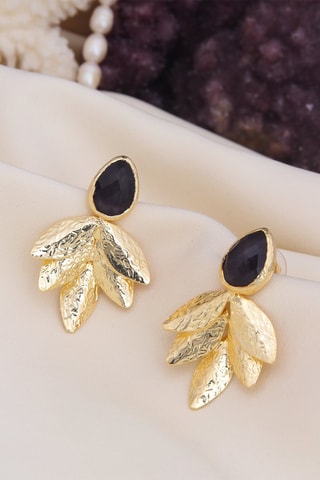Boucles d’oreilles - Plaqué or jaune et améthyste