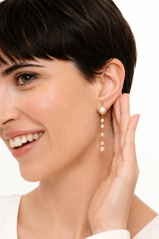 Pendientes - Chapado en oro amarillo y perlas cultivadas