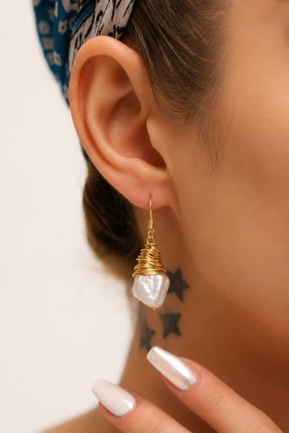 Pendientes - Chapado en oro amarillo y perlas cultivadas