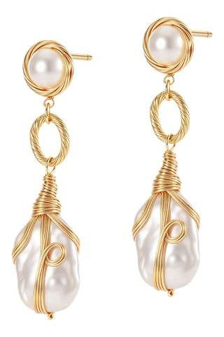 Pendientes - Chapado en oro amarillo y perlas cultivadas