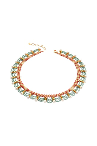 Collier - Plaqué or jaune et perles de culture