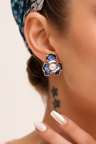 Boucles d'oreilles - Plaqué or jaune et perles de culture