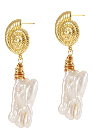Boucles d'oreilles - Plaqué or jaune et perles de culture