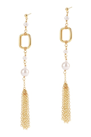 Boucles d'oreilles - Plaqué or jaune et perles de culture