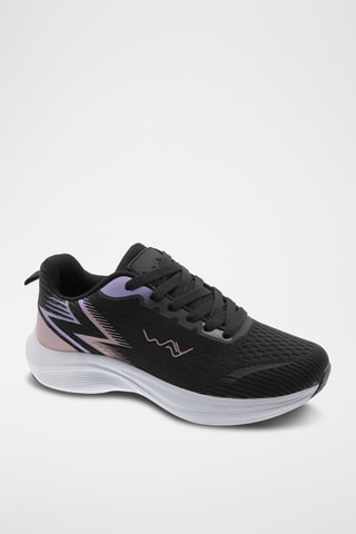 Zapatillas - Negro, violeta y rosa