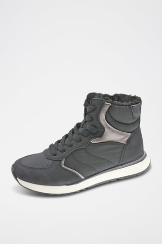 Hoge Gevoerde Sneakers - Zwart