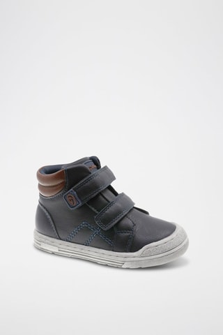 Botines - Blanco, azul y marrón