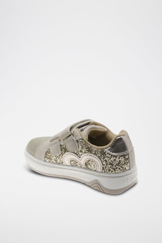 Nubuck Sneakers - Goudkleurig en grijs