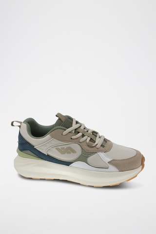 Zapatillas - Blanco, beige y azul