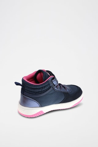 Hoge Leren Sneakers Marineblauw - Marineblauw