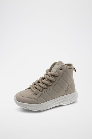 Tenis altos - Blanco y beige