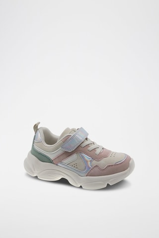 Zapatillas - Beige, blanco y rosa
