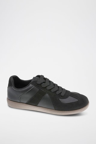 Zapatillas de nobuk - Negro y marrón
