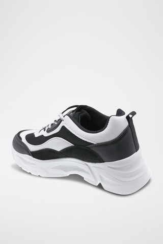 Zapatillas con plataforma - Blanco y negro