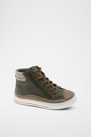 Zapatillas altas - Beige, verde y naranja