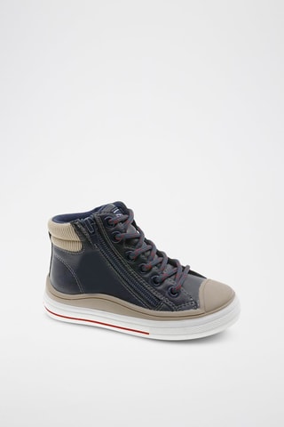 Zapatillas altas - Beige, rojo y azul