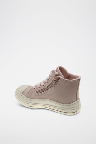 Zapatillas altas - Blanco, beige y rosa