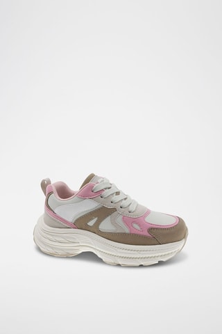 Zapatillas - Beige, rosa y gris