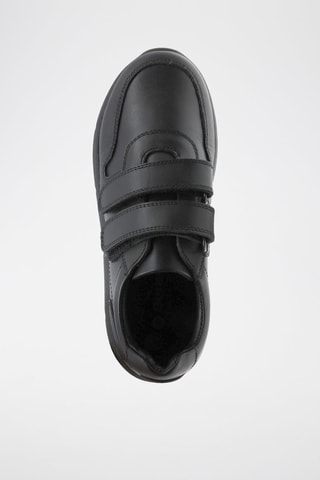 Zapatillas de piel - Negro