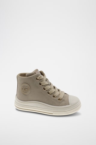 Zapatillas altas de piel - Beige